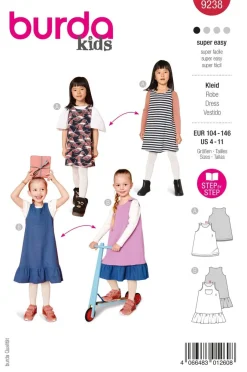 Burda Schnittmuster 9238 Kinder Kleid