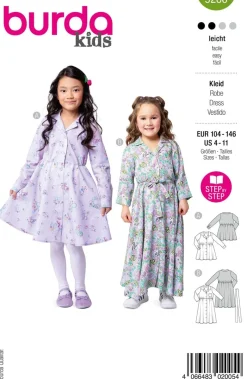 Burda Schnittmuster 9206 Kinder Kleid