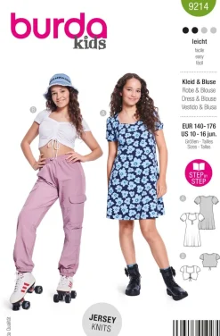 Burda Schnittmuster 9214 Kinder Kleid & Bluse