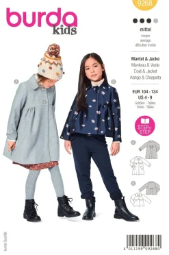 Burda Schnittmuster 9268 Kinder Mantel Jacke