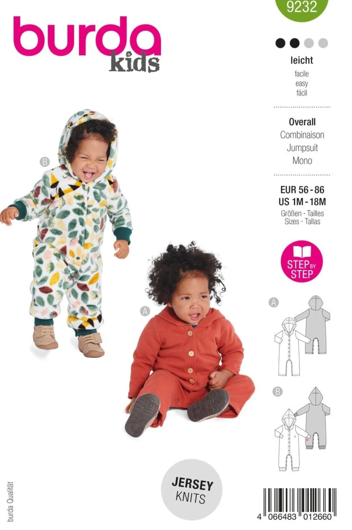 Burda Schnittmuster 9232 Kinder Overall