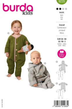 Burda Schnittmuster 9235 Kinder Overall
