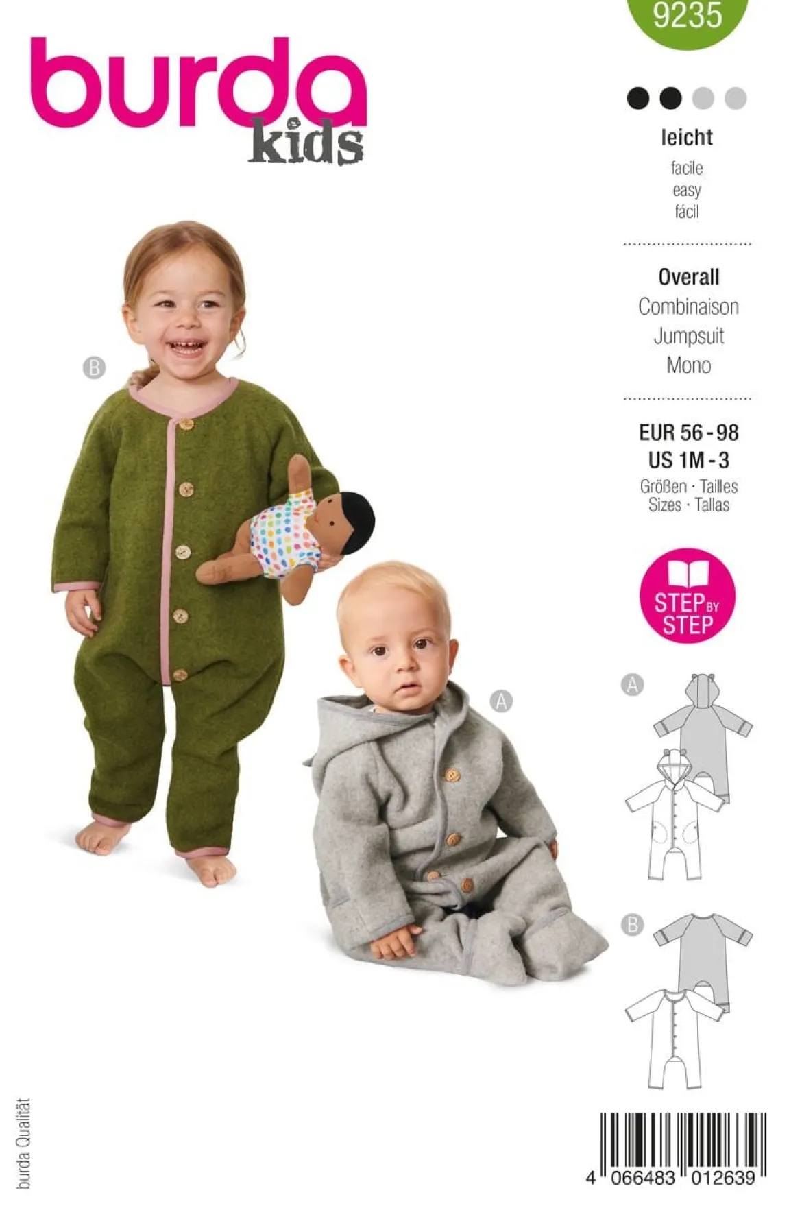 Burda Schnittmuster 9235 Kinder Overall