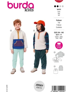 Burda Schnittmuster 9183 Kinder Pullover & Weste