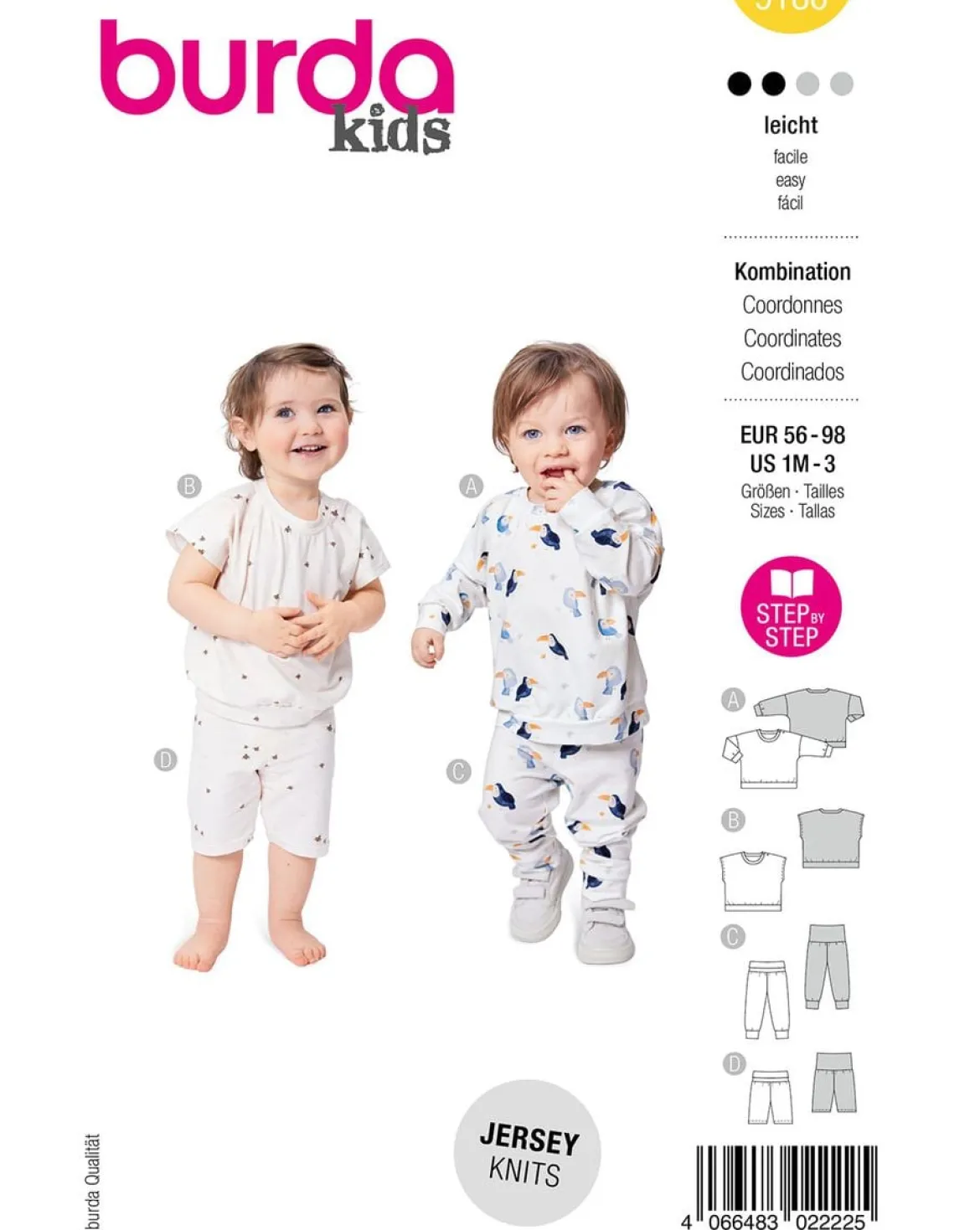 Burda Schnittmuster 9186 Kinder Shirt & Hose