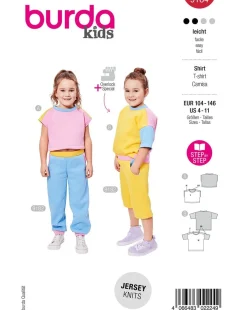 Burda Schnittmuster 9184 Kinder T-Shirt