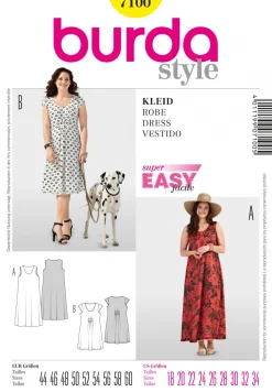 Burda Schnittmuster 7100 Kleid
