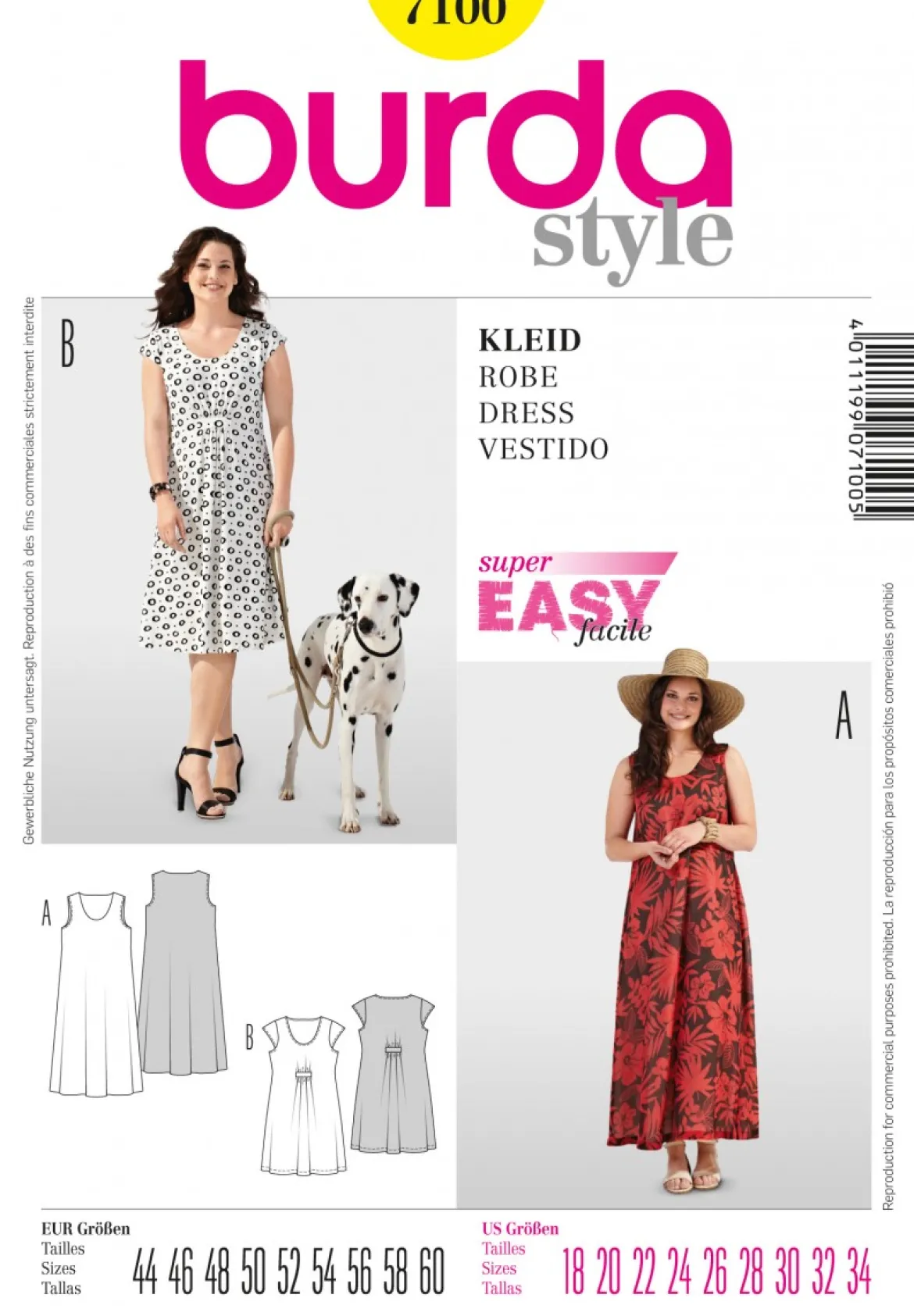Burda Schnittmuster 7100 Kleid