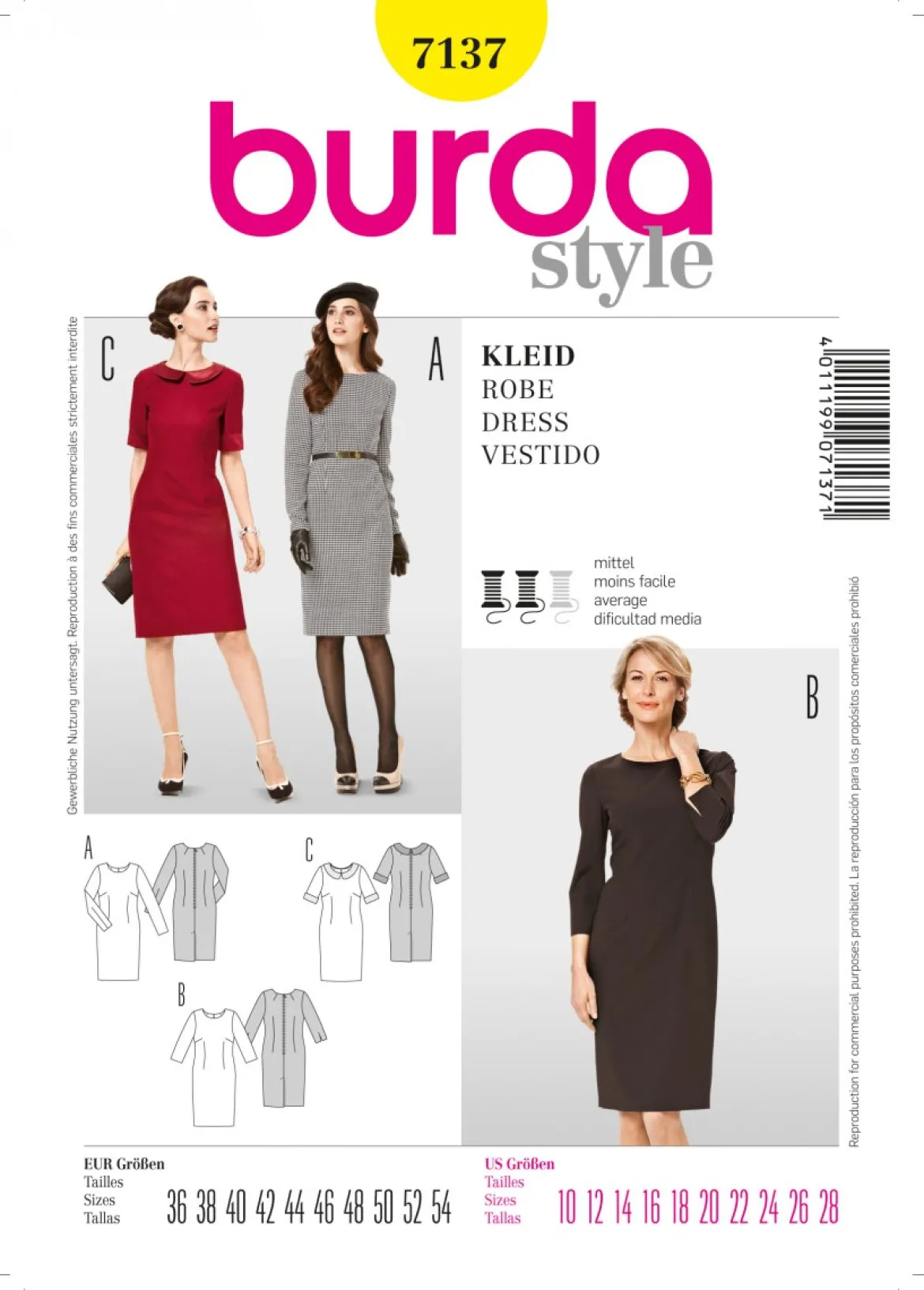Burda Schnittmuster 7137 Kleid