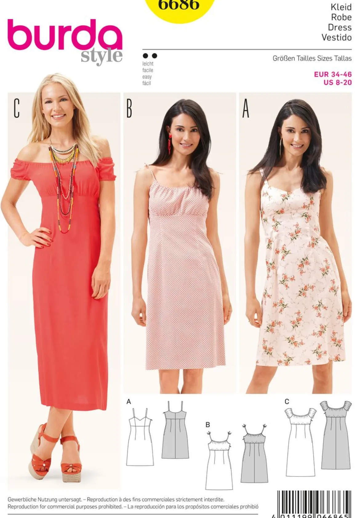 Burda Schnittmuster 6686 Kleid
