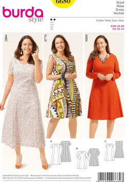 Burda Schnittmuster 6680 Kleid