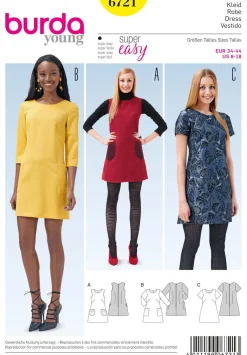 Burda Schnittmuster 6721 Kleid