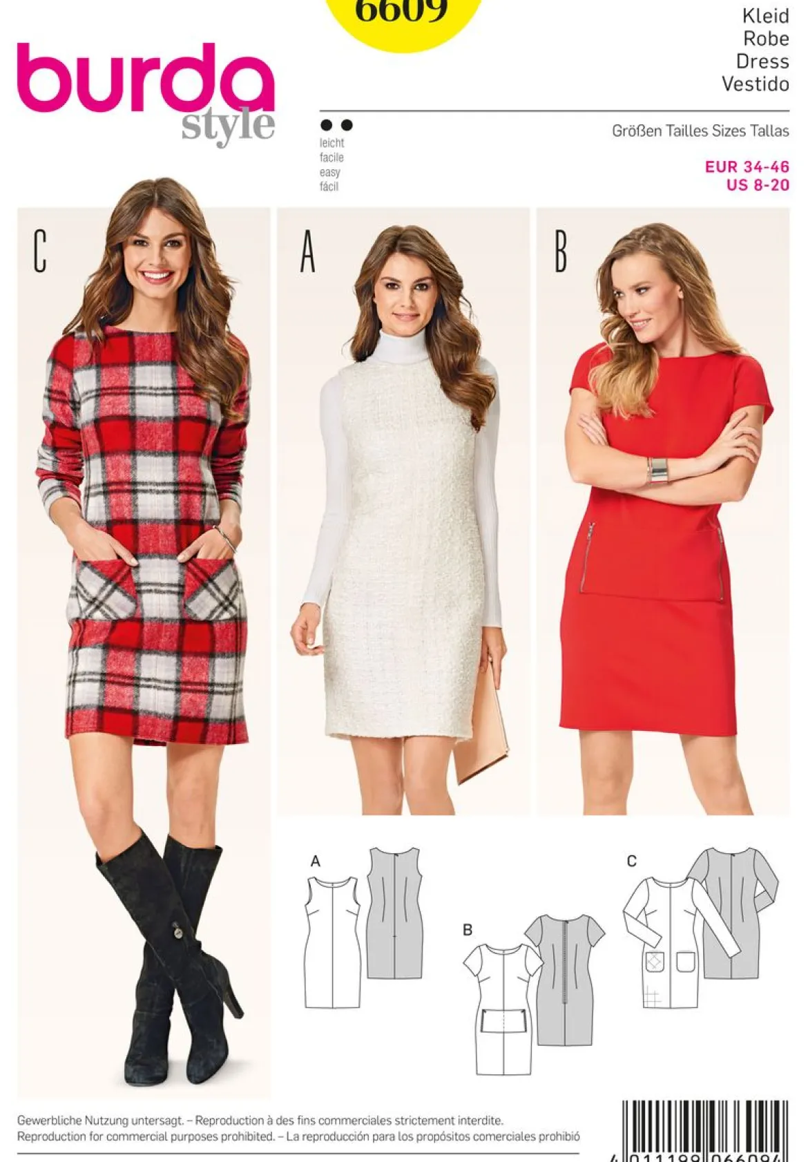Burda Schnittmuster 6609 Kleid