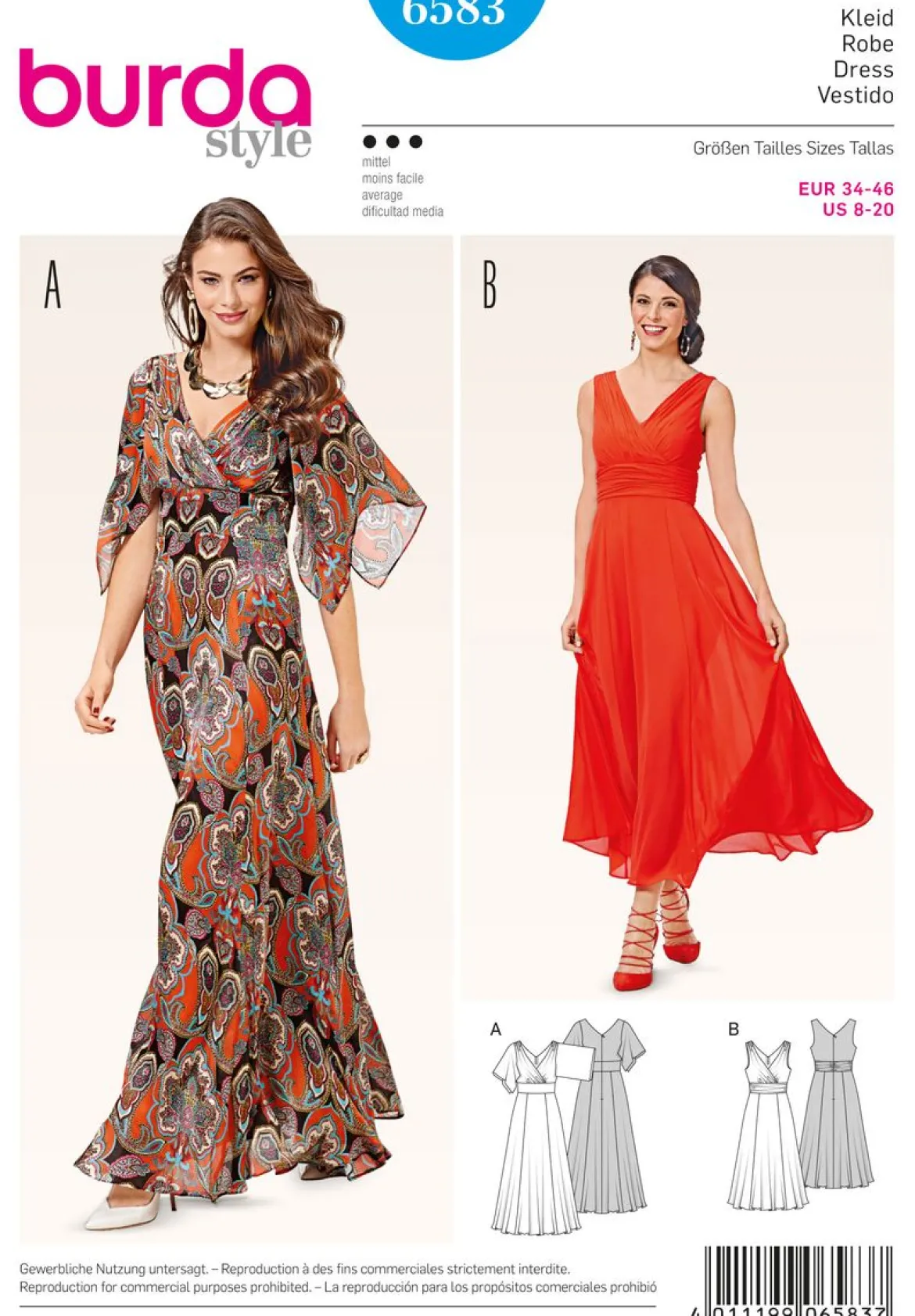 Burda Schnittmuster 6583 Kleid