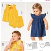 Burda Schnittmuster 9358 Kleid & Hose Kinder Größe 62-92