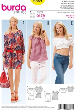 Burda Schnittmuster 6684 Kleid, Bluse