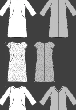 Burda Schnittmuster 7031 Kleid, Shirt