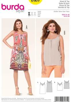 Burda Schnittmuster 6969 Kleid, Top