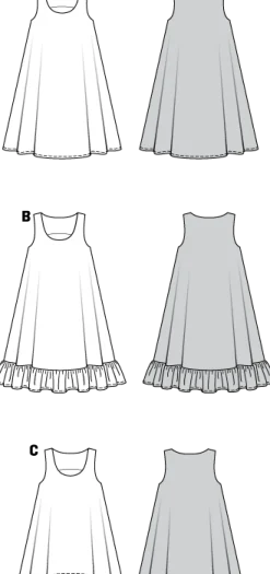 Burda Schnittmuster 7390 Kleid Tunika