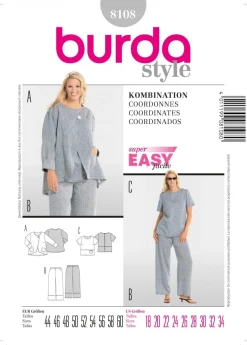 Burda Schnittmuster 8108 Kombination