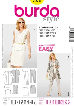 Burda Schnittmuster 7075 Kombination