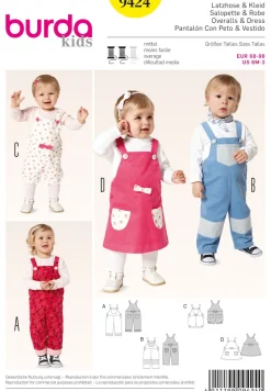 Burda Schnittmuster 9424 Latzhose & Kleid