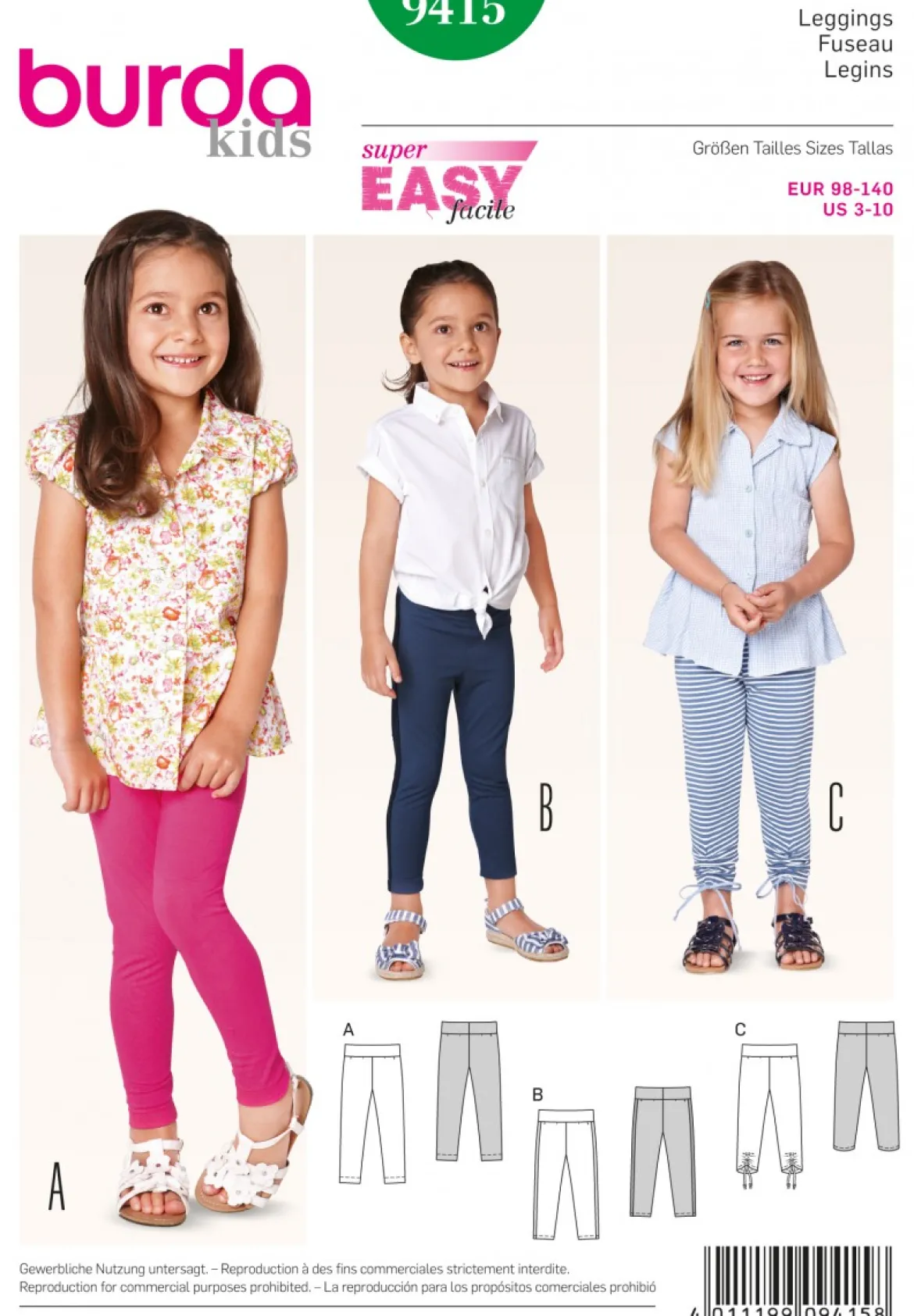 Burda Schnittmuster 9415 Legging