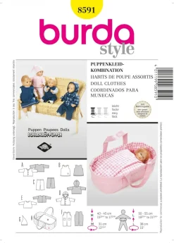 Burda Schnittmuster 8591 Puppenkleider