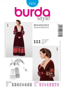 Burda Schnittmuster 7171 Renaissancekleid