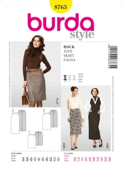 Burda Schnittmuster 8765 Rock