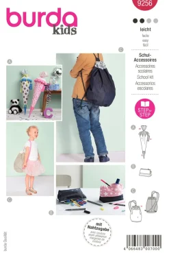 Burda Schnittmuster 9256 Schul-Accessoires
