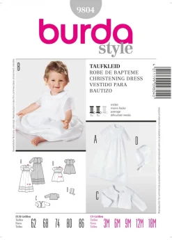 Burda Schnittmuster 9804 Taufkleid
