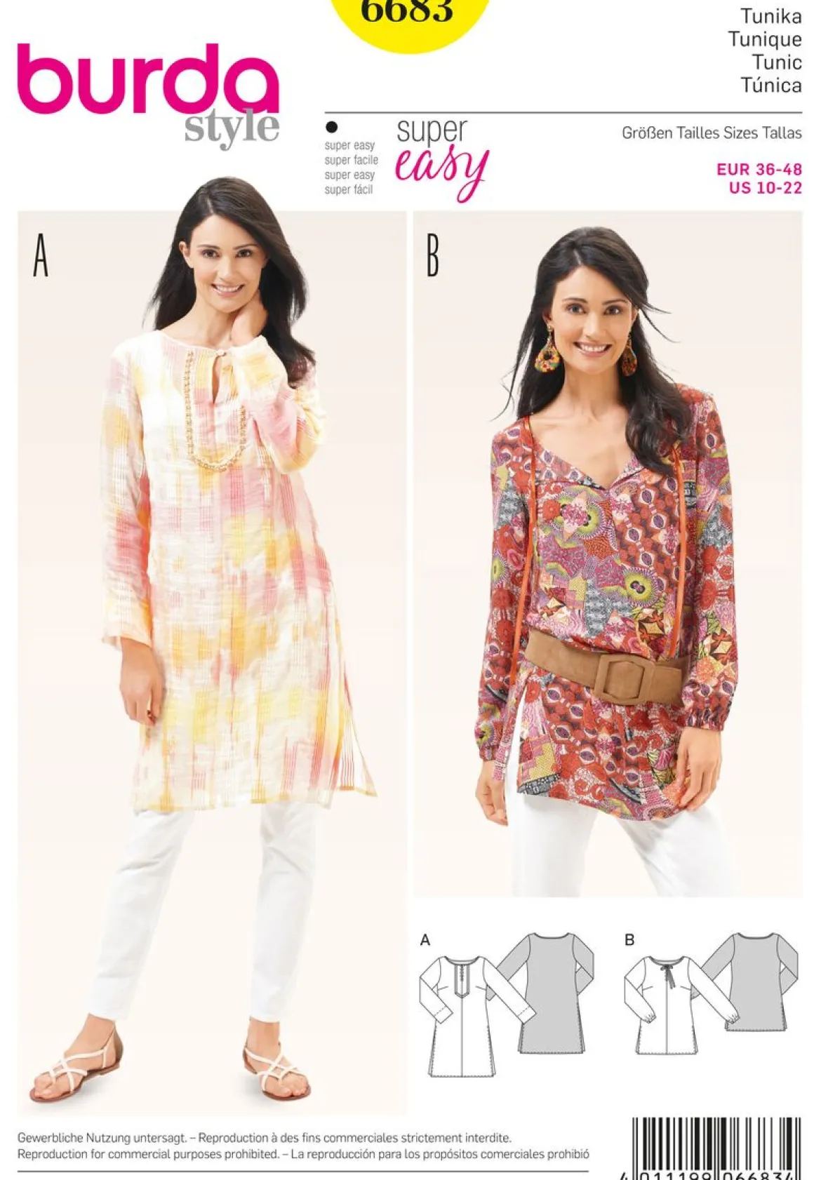 Burda Schnittmuster 6683 Tunika