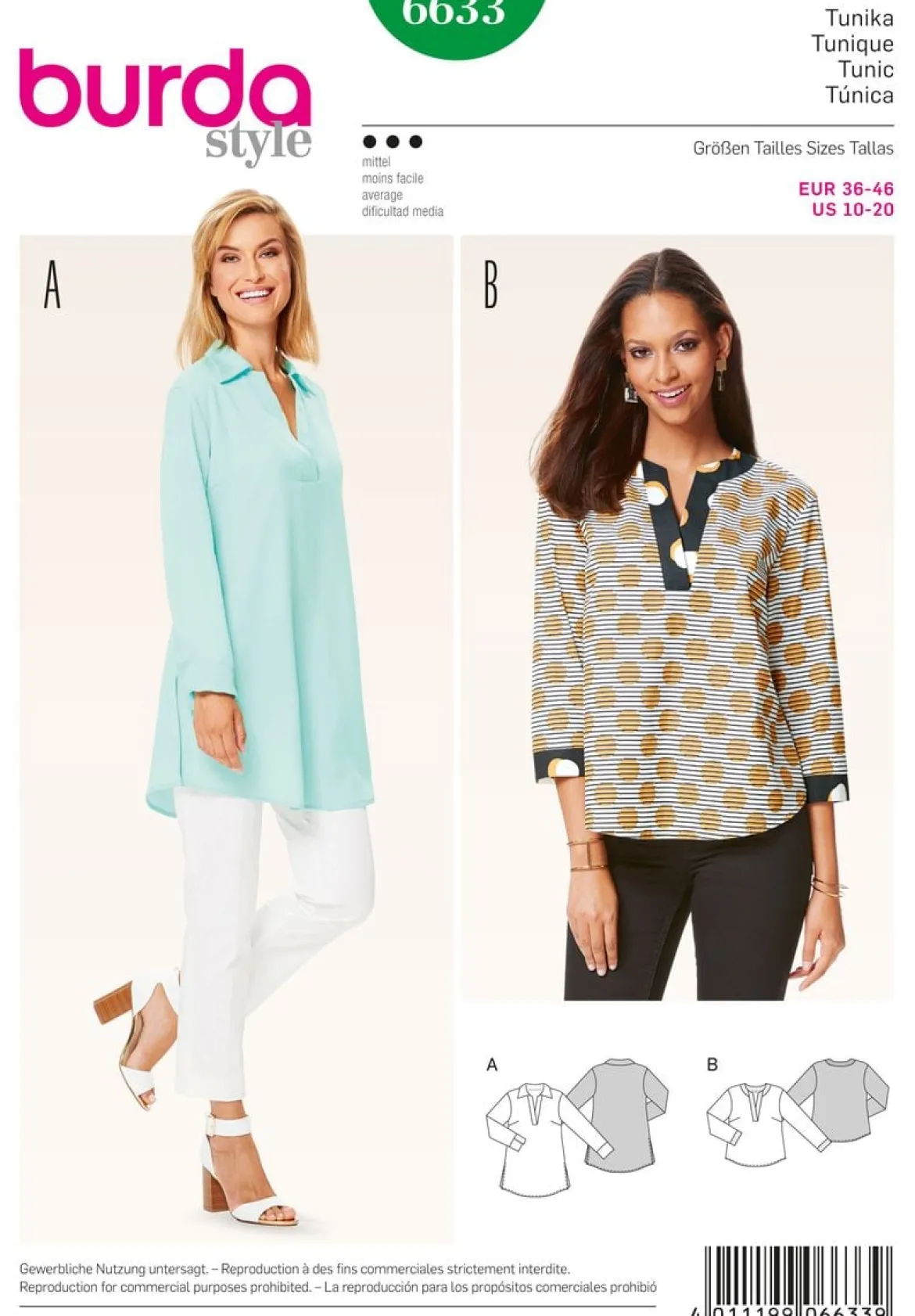 Burda Schnittmuster 6633 Tunika