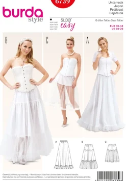 Burda Schnittmuster 6739 Unterrock