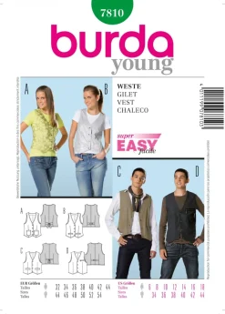 Burda Schnittmuster 7810 Weste