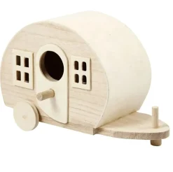 Campingwagen Miniatur aus Holz 18x8x11cm von Creativ Company