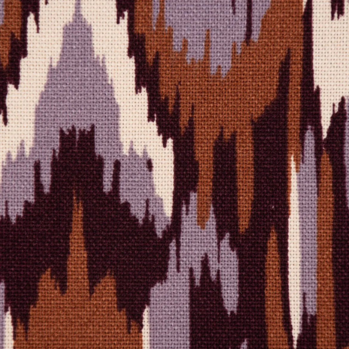 Canvas Baumwollstoff Abstrakt Grafik aubergine terracotta beige 1,35m Breite