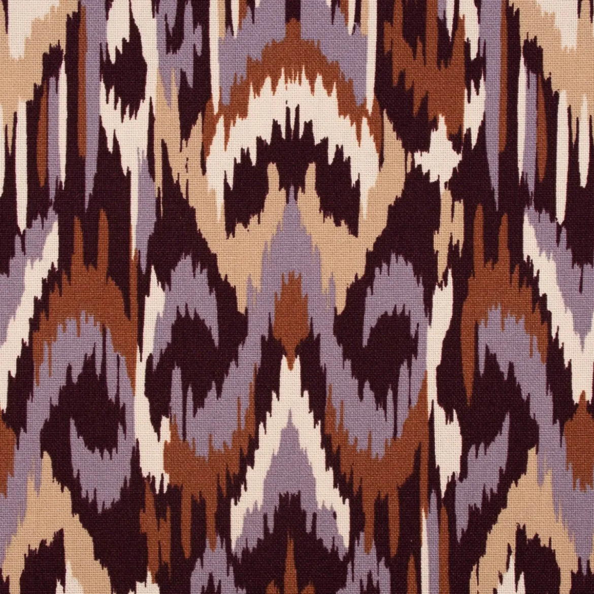 Canvas Baumwollstoff Abstrakt Grafik aubergine terracotta beige 1,35m Breite
