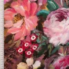 Canvas Baumwollstoff Blüten Digitaldruck lila 138cm Stoffbreite