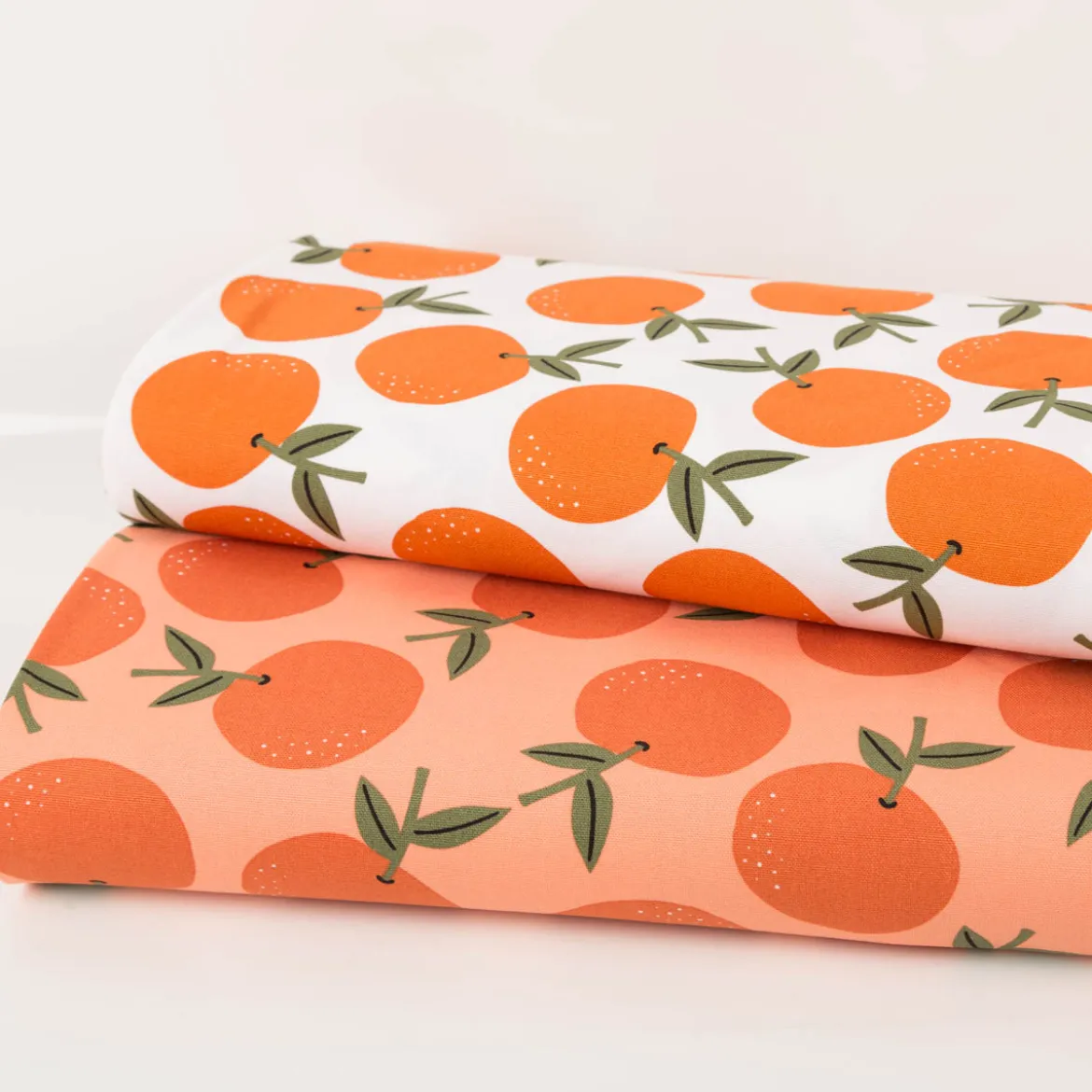 Canvas Baumwollstoff Orangen orange 138cm Stoffbreite