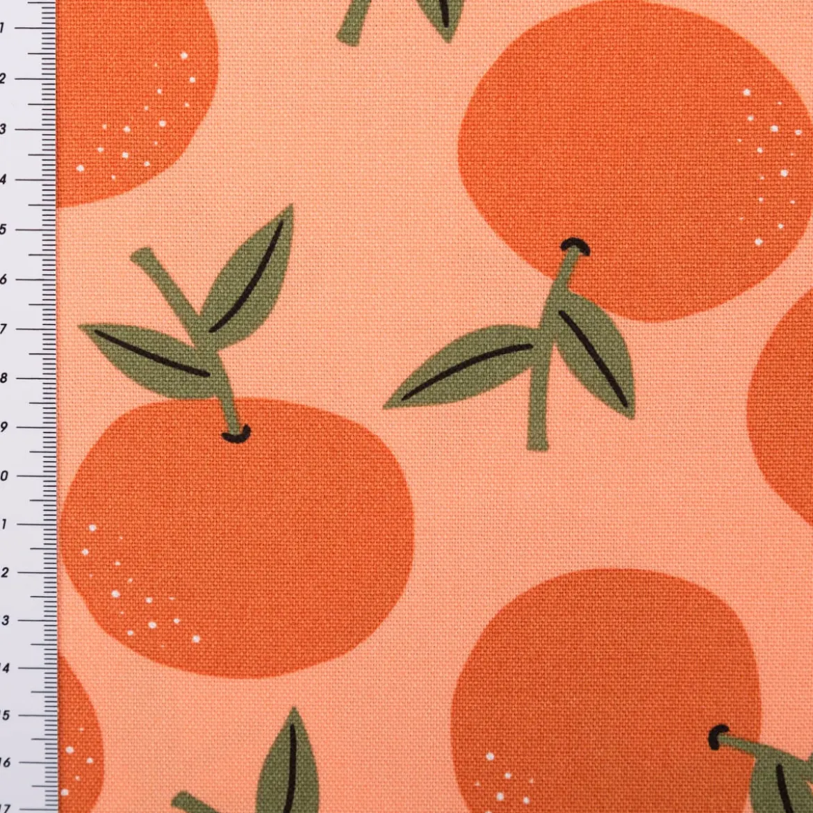 Canvas Baumwollstoff Orangen orange 138cm Stoffbreite