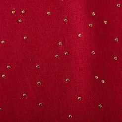 Canvas Stoff Dekostoff Baumwolle Pimiz Goldpunkte rot 1,45m Breite