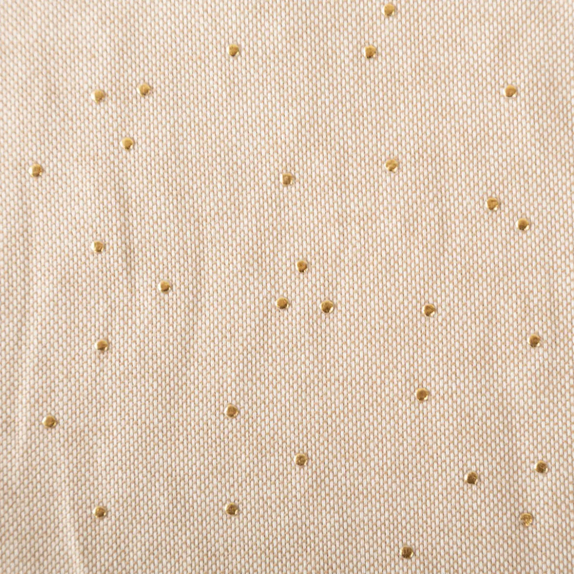 Canvas Stoff Dekostoff Baumwolle Pimiz Goldpunkte natur 1,45m Breite