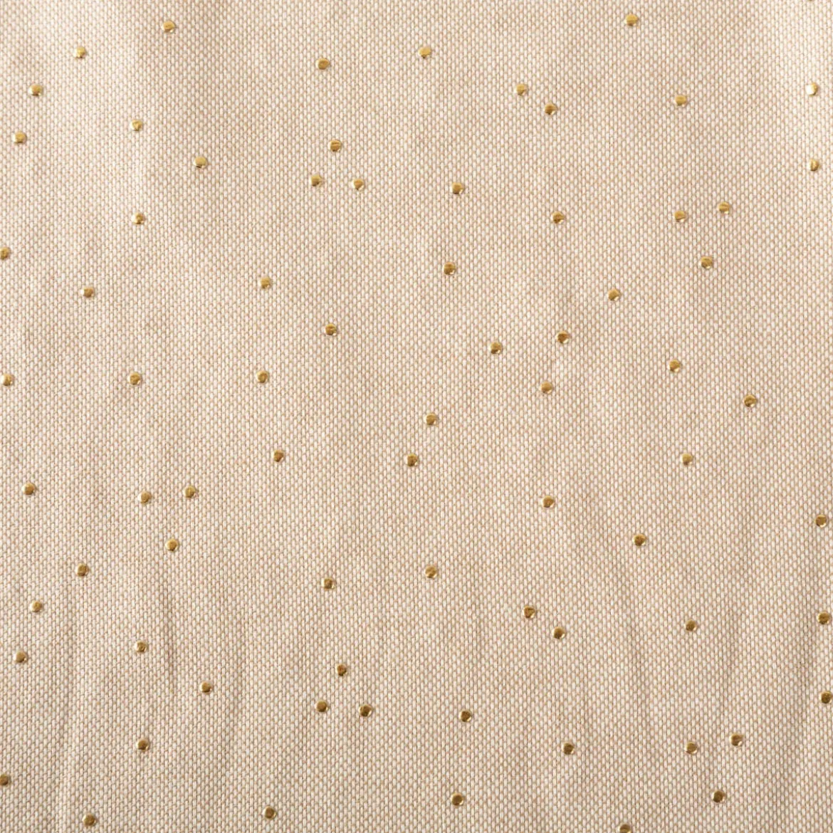 Canvas Stoff Dekostoff Baumwolle Pimiz Goldpunkte natur 1,45m Breite
