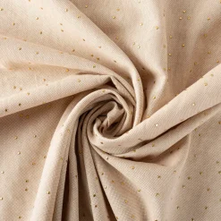 Canvas Stoff Dekostoff Baumwolle Pimiz Goldpunkte natur 1,45m Breite