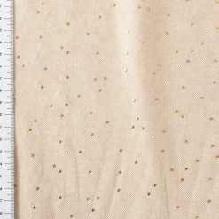 Canvas Stoff Dekostoff Baumwolle Pimiz Goldpunkte natur 1,45m Breite