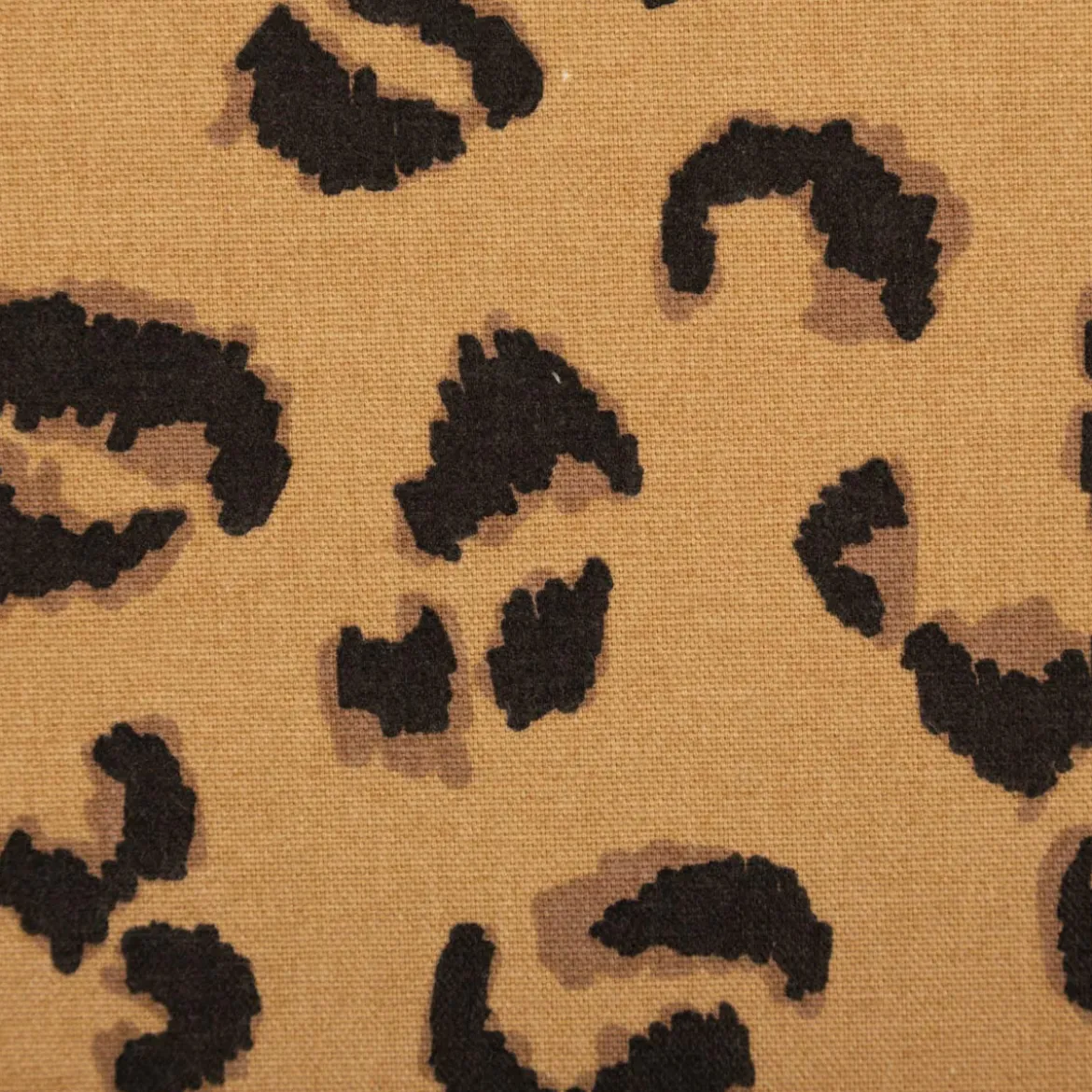 Canvas Stoff Dekostoff Baumwolle Leo-Print braun 1,50m Breite