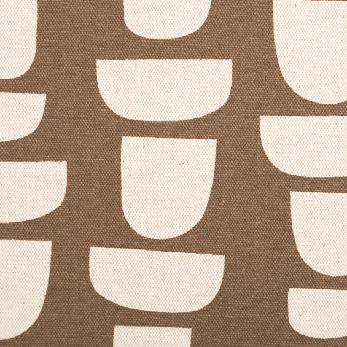 Canvas Stoff mit 70% Baumwolle Leinenlook abstrakt braun natur 1,48m Breite