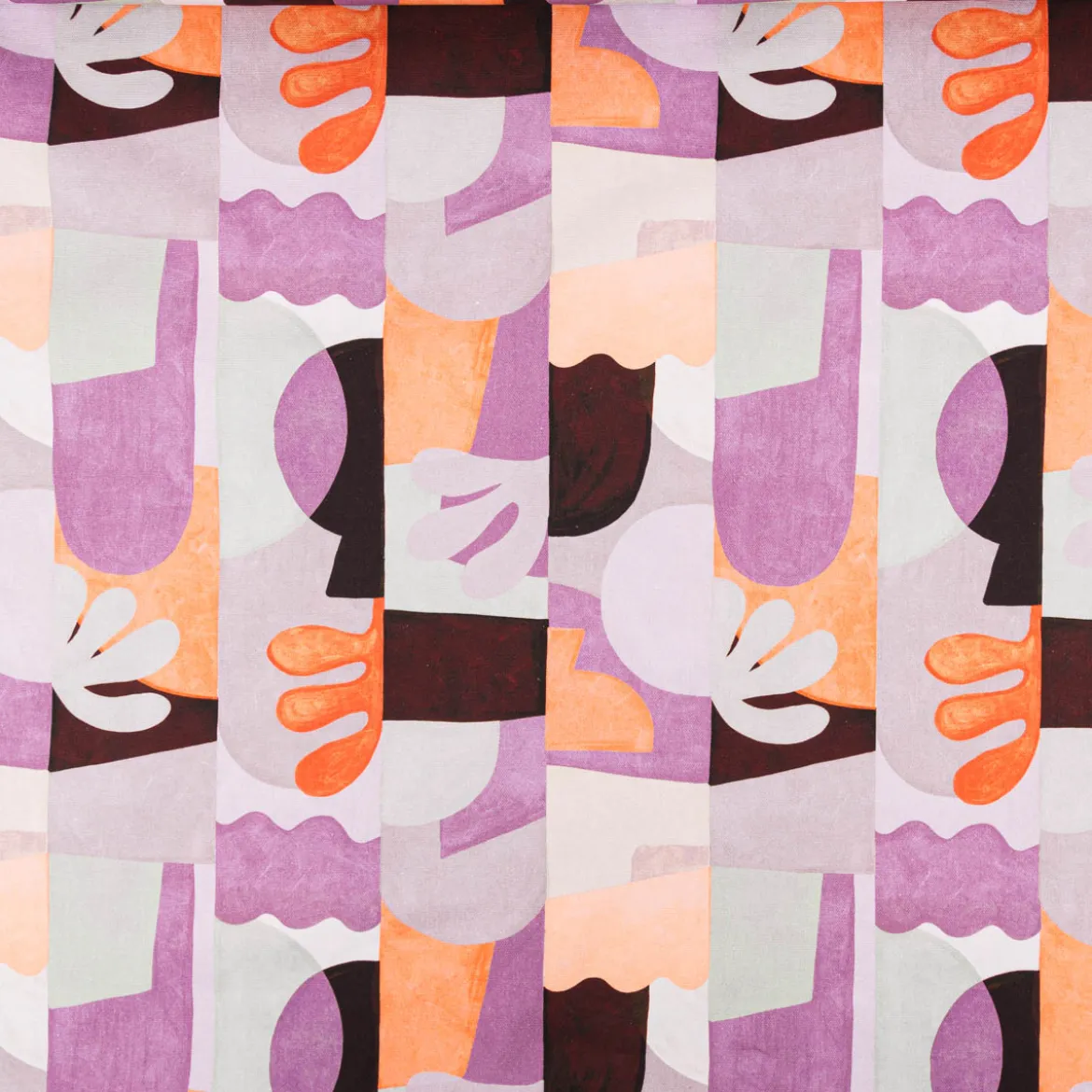 Canvas Stoff Nerida Hansen Abstract Lilac lila orange 1,40m Breite